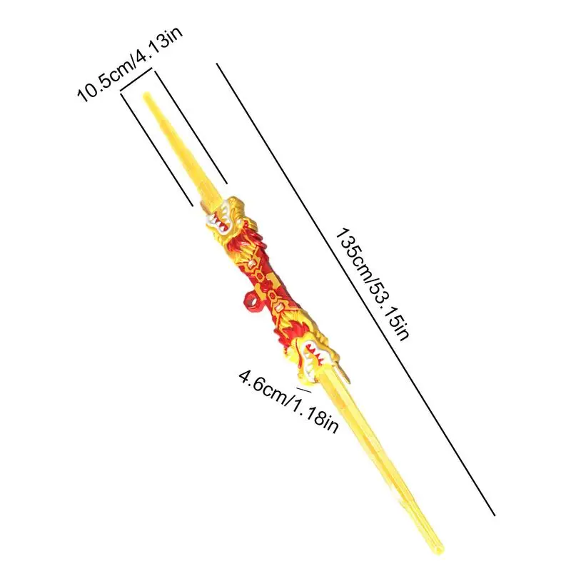 Spada retrattile drago cinese con suono leggero drago zodiacale telescopico per bambini 2024 regalo cinese del Festival di primavera di capodanno