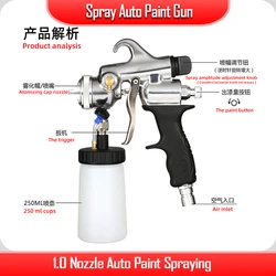 Spray Gun Low Pressure Airless  Auto Paint Original Taiwan 1.0 Nozzle Auto Paint Spraying Save Paint Available For GRACO APOLLO