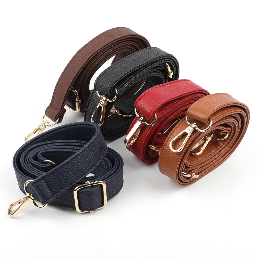 

75-132cm Leather Litchi Grain Adjustable Shoulder Strap Neutral Style Women Handbag Bag Straps Replacement Accessories