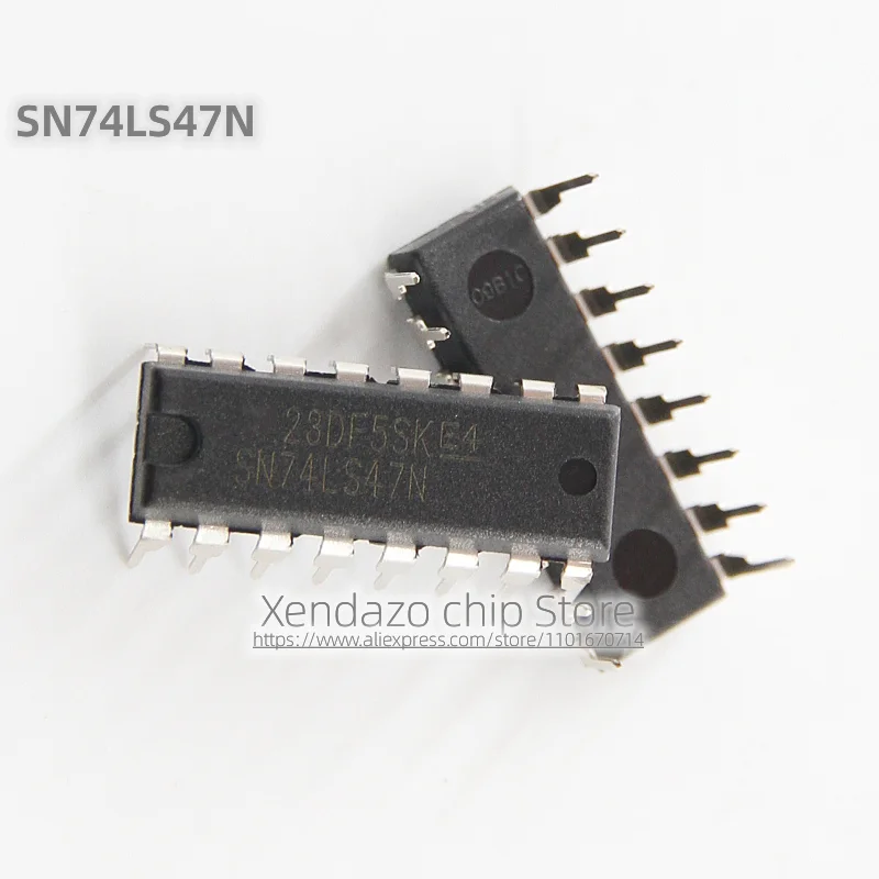 10pcs/lot SN74LS47N 74LS47N DIP-16 package Original genuine BCD-7 segment high efficiency decoding/driver chip