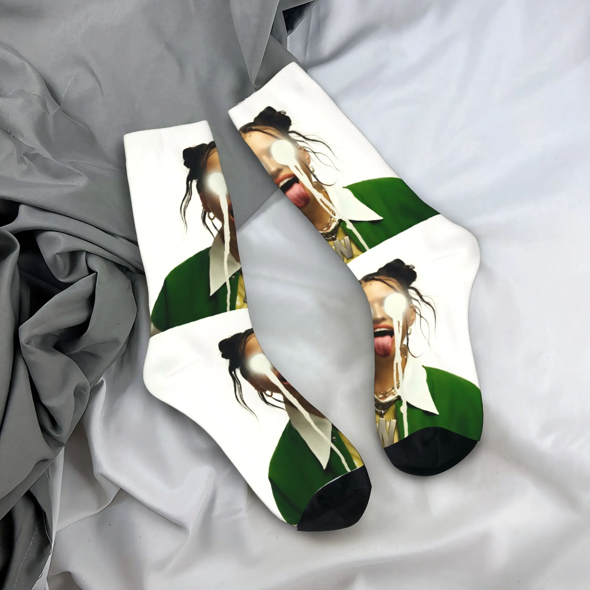 

Nina Chuba Fashion Socks Casual Stockings Winter Anti Skid Men Socks Soft Breathable Printed Running Socks