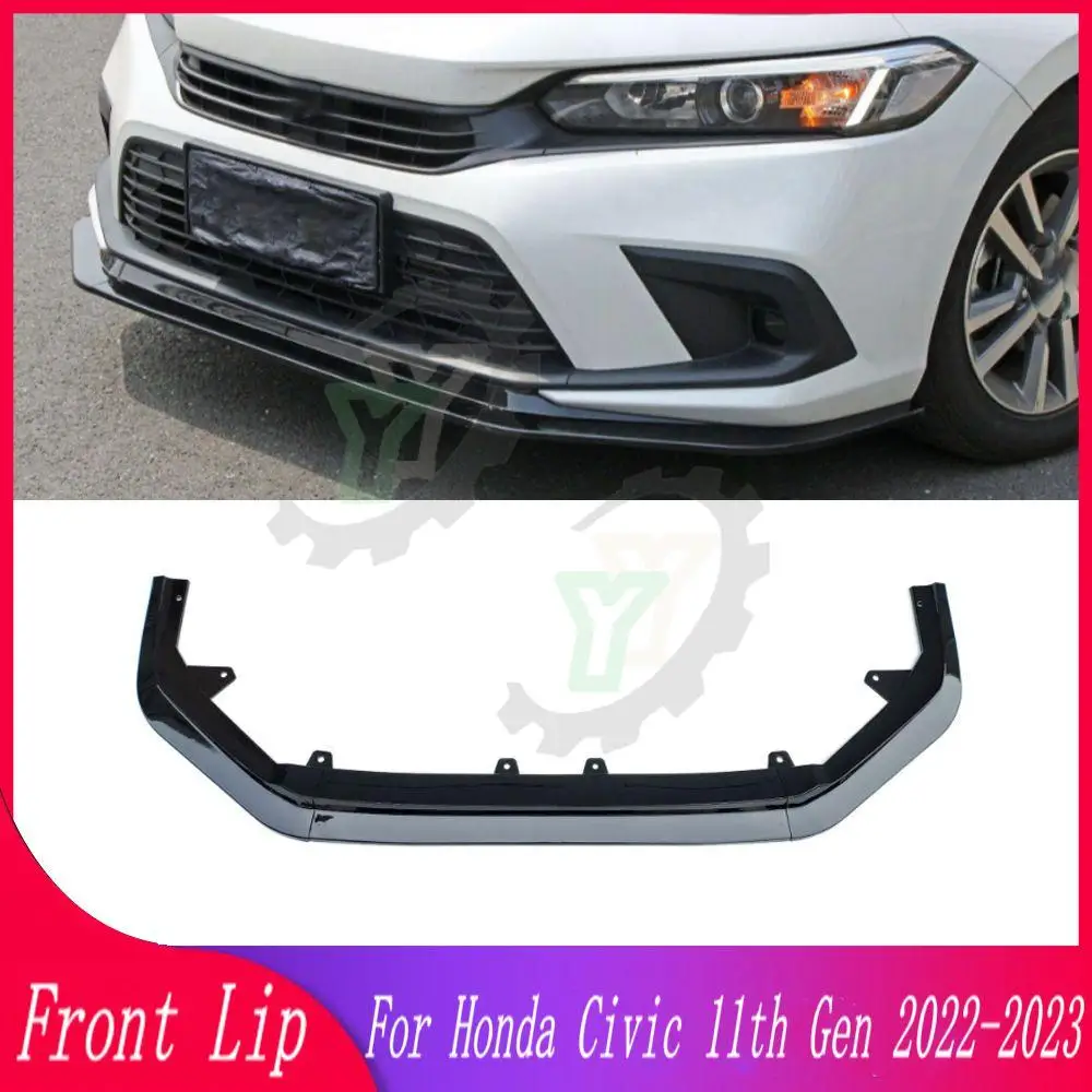 

3PCS Car Front Bumper Lip Spoiler Splitter Diffuser Detachable Body Kit Cover Guard For Honda Civic 11th Gen 2022 2023