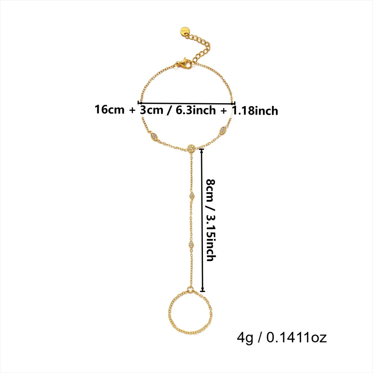Minimalistische runde Zirkon-Fingerarmbänder aus Edelstahl für Damen und Herren, geometrischer ovaler Kristall-Blumenring, Armreif, Hochzeitsschmuck – Detail 40