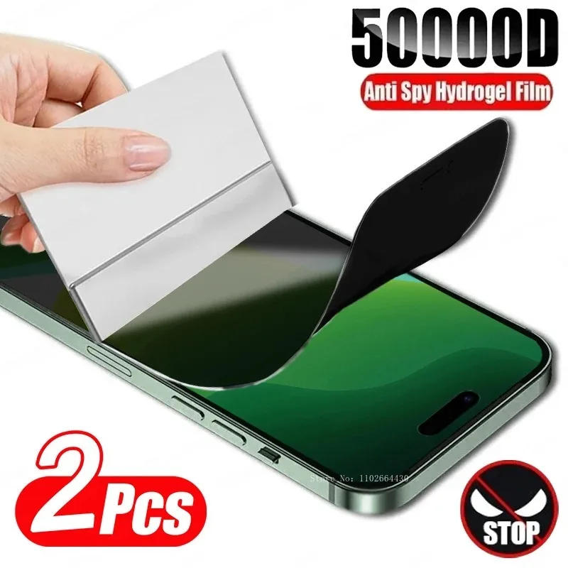 2Pcs Anti-Spy Hydrogel Film Screen Protector For iPhone 16 12 13 11 15 14 Pro Max For iPhone 14 15 Plus 13 12 14 15 11 Pro Film