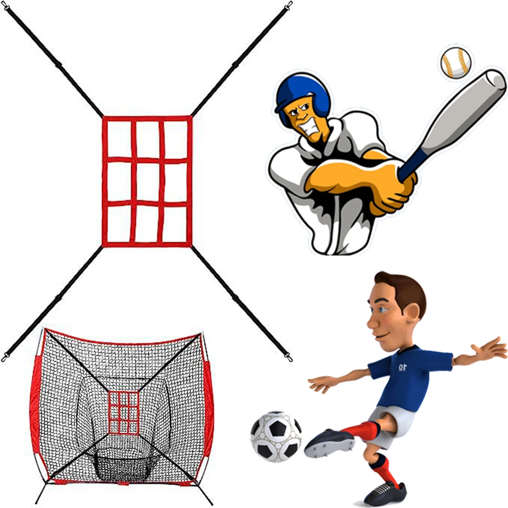 Football Shooting Target Net Baseball Hitting Batting Training Net Baseball Backstop Net Training Net for Hitting Pitching Bat