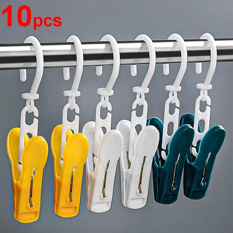 Rotatable Clothes Pegs Windproof Anti-slip Drying Clip Hats Towels Hanger Laundry Clip Hanging Hooks Socks Air-dry Clips Home