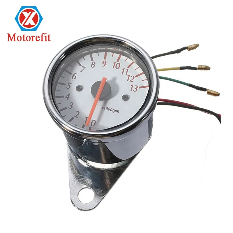 

12V Motorcycle Tachometer with Backlight and Pointer Modification Speedometer Tacho Gauge in Motorbike Accessories