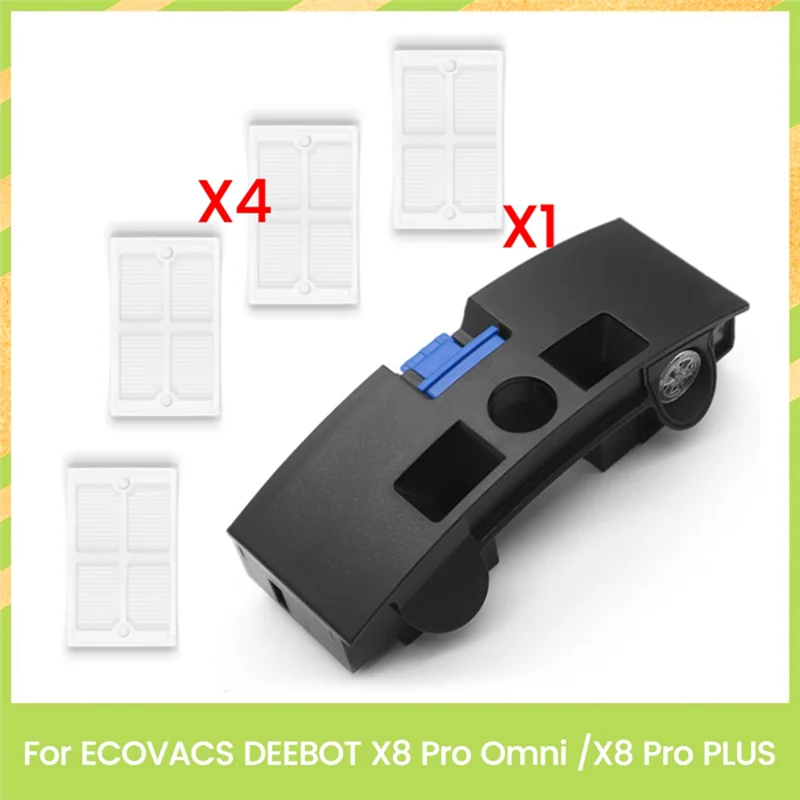 AC39-Бак для воды для качания с фильтром для робота-пылесоса ECOVACS DEEBOT X8 Pro Omni/X8 Pro PLUS, запасная часть 1 + 4