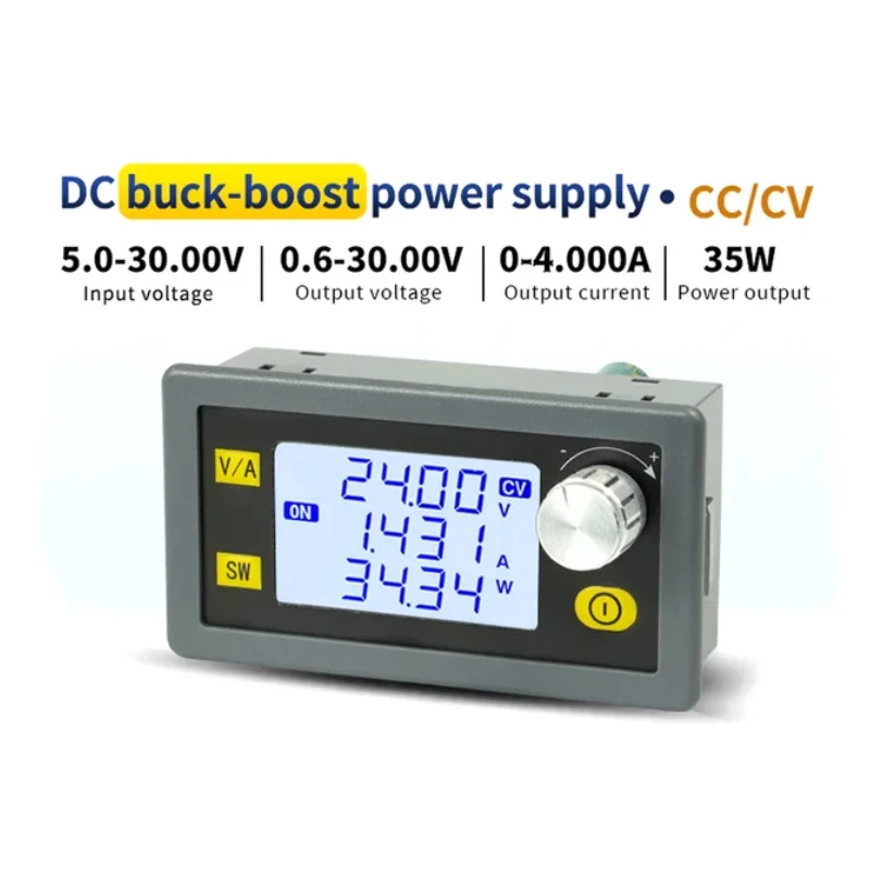 Convertidor Buck Boost DC 5,0 ~ 30V a 0,6 ~ 30V fuente de alimentación regulada ajustable para laboratorio CC CV 0 ~ 4.0A 6V 12V 24V módulo de alimentación