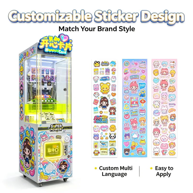Coin‑Activated TCG Collectible Card Machine, Pika Trading Push Unit, Redemption Terminal for Amusement Site Customized