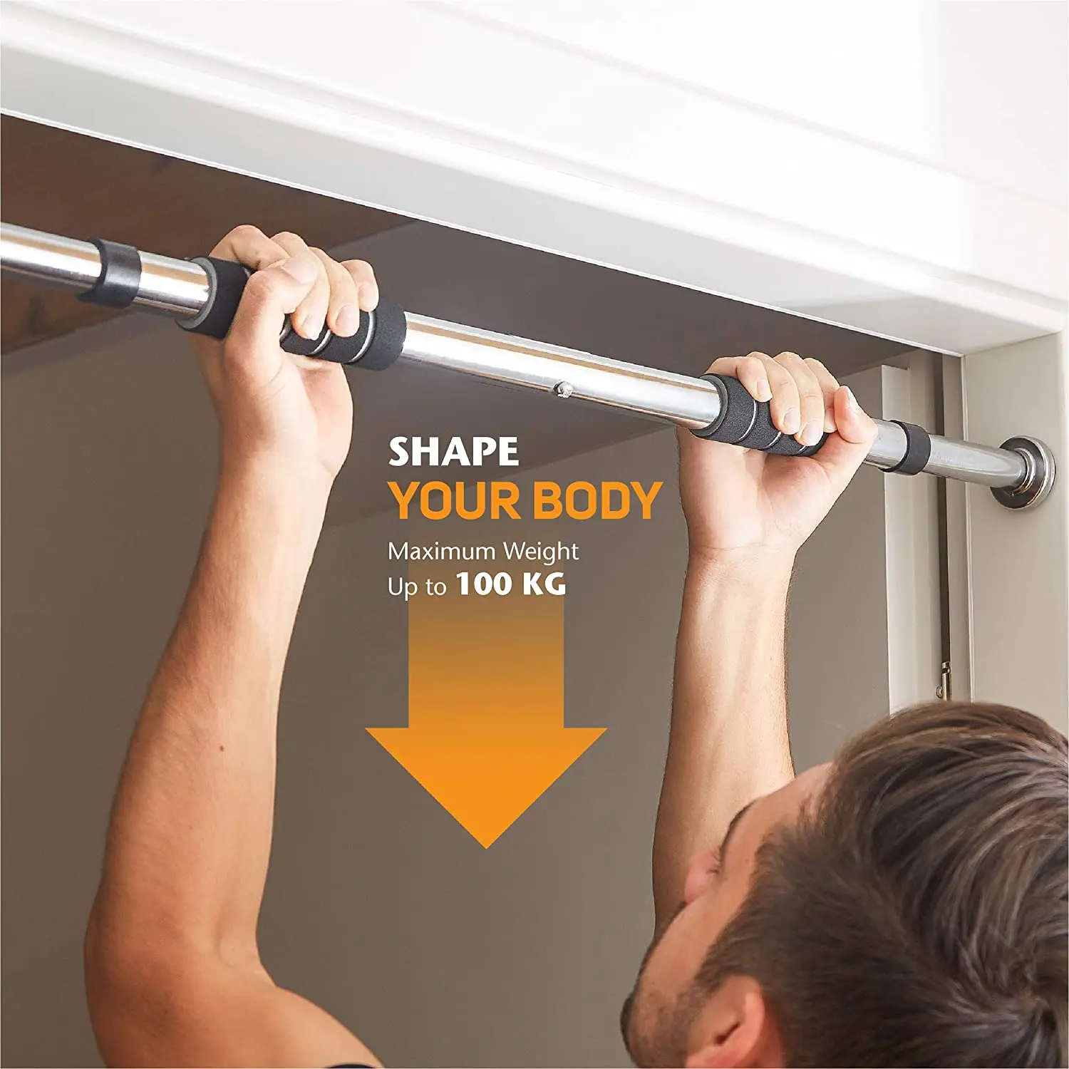 Door Frame Pull up and Chin up Bars Gym Fitness Extendable Home Indoor Pull up Bar view 6