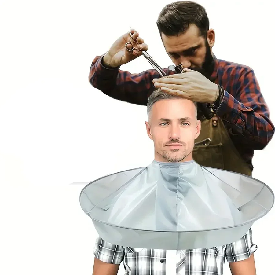 

1pc Hair Cutting Cloak Umbrella Design Cover, Suitable For Salon Barber Cutting Cloak Wrap, Foldable Waterproof And Portable