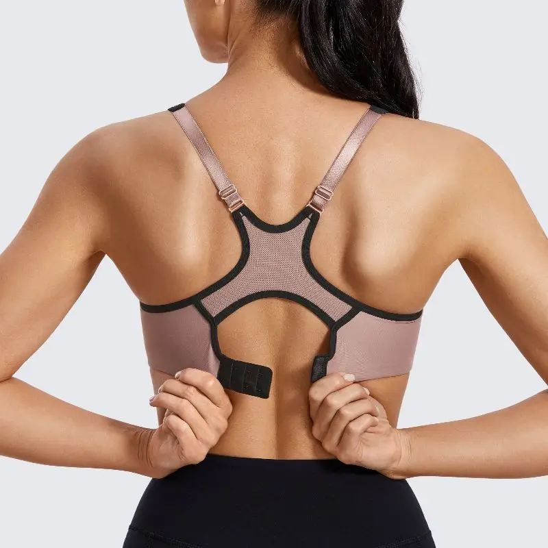 حمالة صدر رياضية للنساء مقاومة للصدمات، دعم كامل، ظهر متسابق عالي التأثير، مبطن بخفيف، حمالات صدر داخلية #5