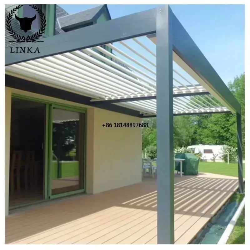 Automatic Pergola Bioclumatica 5 System Pergola Outdoor Blinds Waterproof Folding Covers Bioclimatic Pergola Motorized