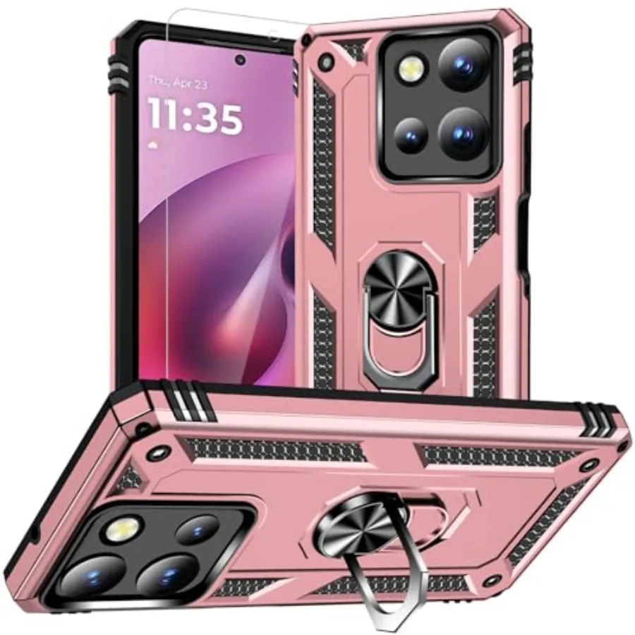 

for Motorola Moto G 2025/Moto G 2026/Moto G Play 2026 Case with HD Screen Protector :[Military Grade Drop Tested ] Rotated Ring