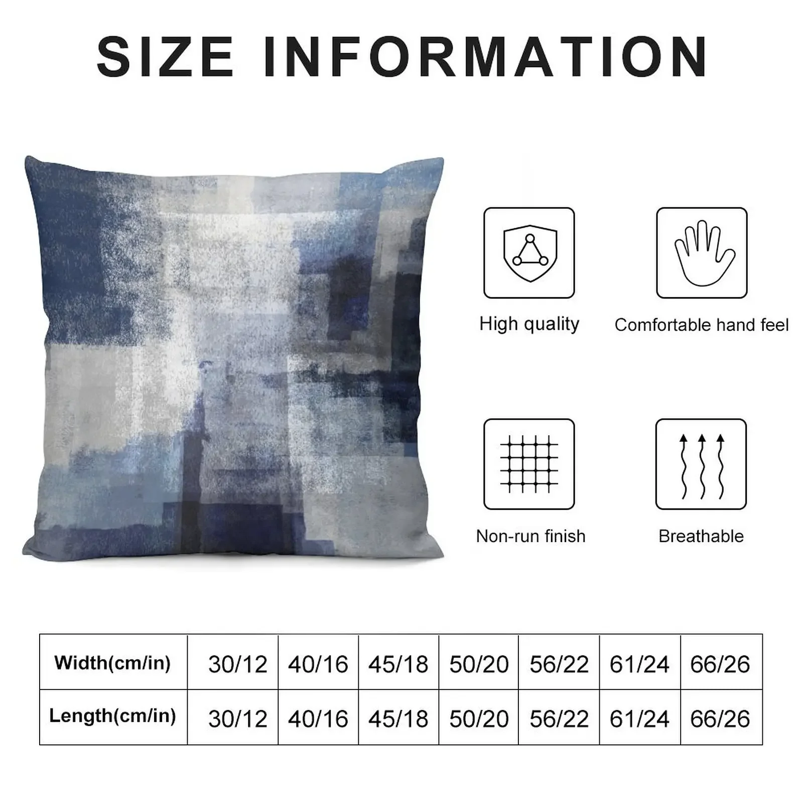 Surfaces 7 Blue on Gray Throw Pillow Sofa Covers For Living Room Cushions pillow