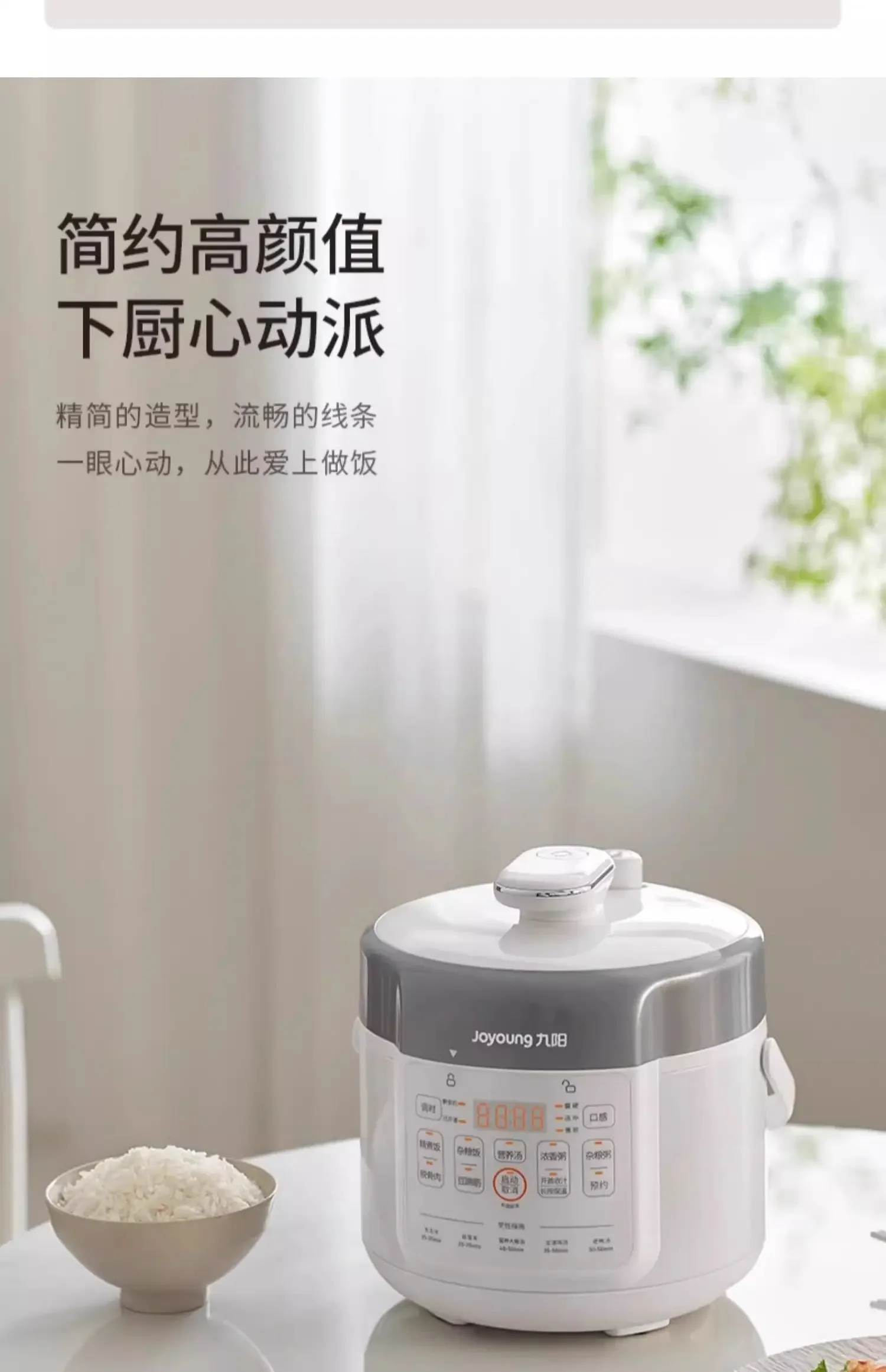 220V Compact Dual-Purpose Rice Cooker with Multi-functions Mini Electric Pressure Pot for Household Kitchen