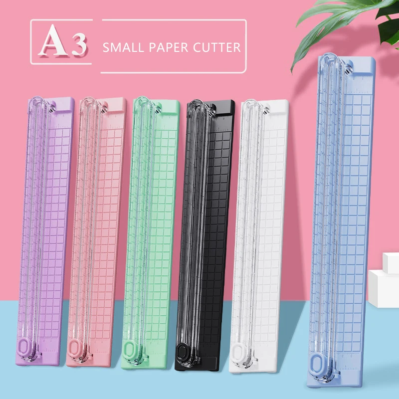 Portable A3 Paper Cutter Photo Cutter High Quality Durable Morandi Color Manual Cutting Tool Student School Office Supplies