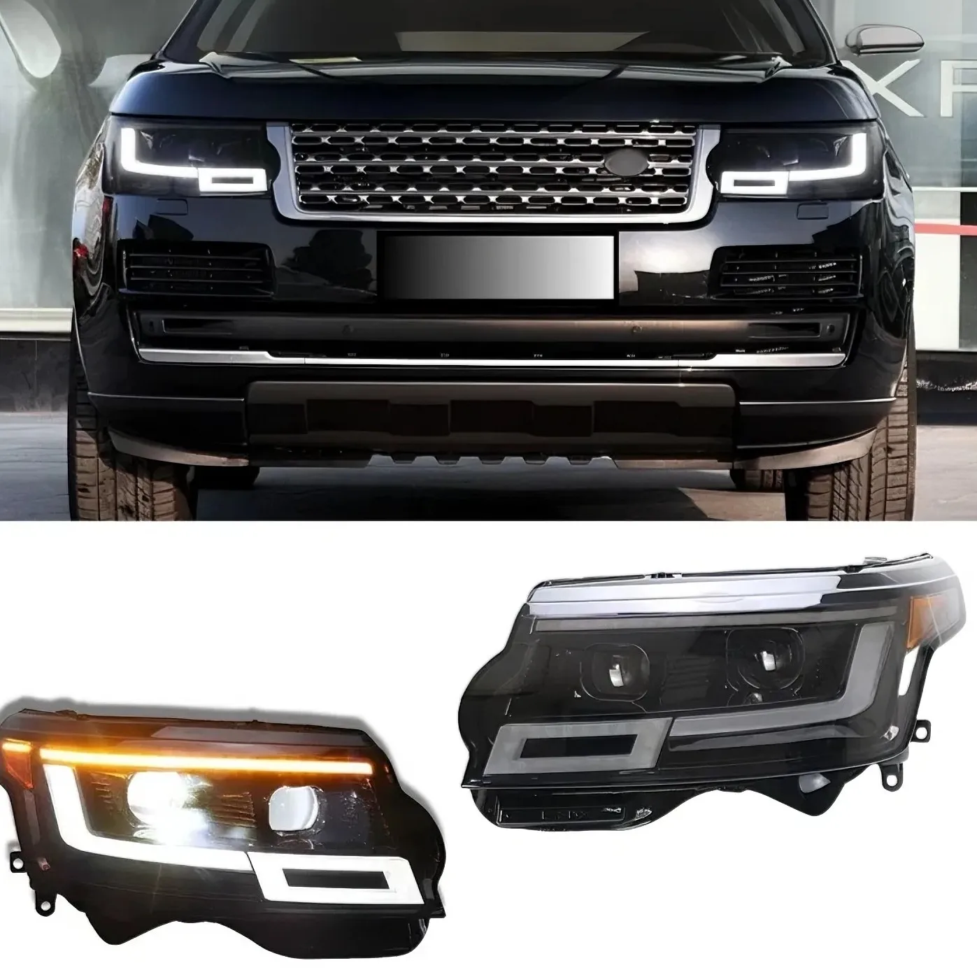 

Upgrade Matrix LED Headlight Assembly for Range Rover Vogue L405 2013-2017 Projector Lens DRL Daytime Running Lights Headlamp
