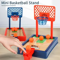 Gioco di basket. Mini set da gioco da tavolo portatile da viaggio o da ufficio per interni o esterni. Giocattolo o regalo divertente per lo sport