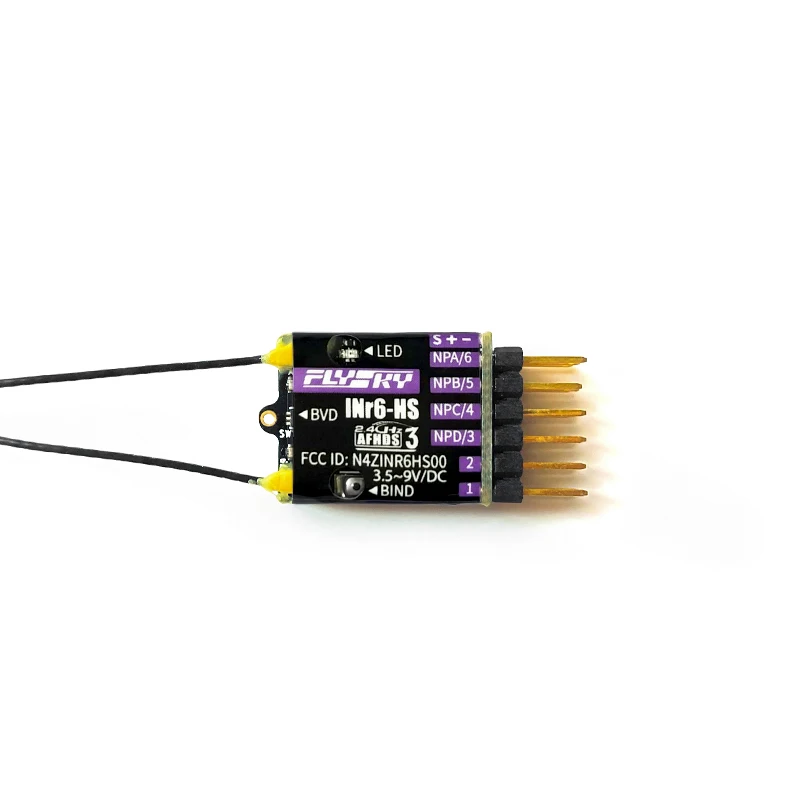 FLYSKY INr6-HS 2.4G 6CH AFHDS 3 Receiver Built-in Height Sensor Newports Interface PWM PPM I.BUS I.BUS2 S.BUS for PL18 RC Glider