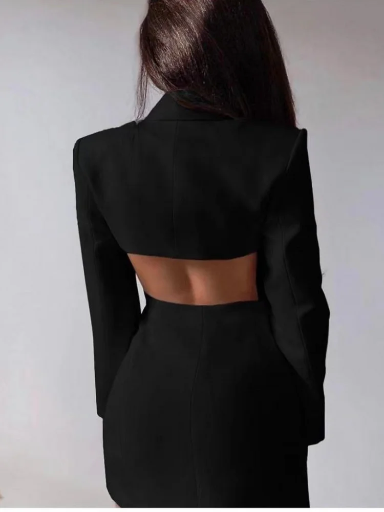 

Новинка осени: деловой костюм Bal с двойными пуговицами, из полиэфирного волокна, стандартный крой, длинный рукав.