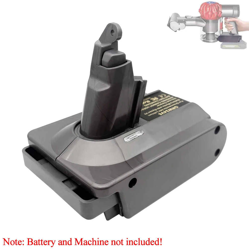 

For Greenworks 24V Lithium Batteries GRW24V6 Battery Adapter Converter Compatible with For Dyson V6 Vacuum Cleaners Power Tools