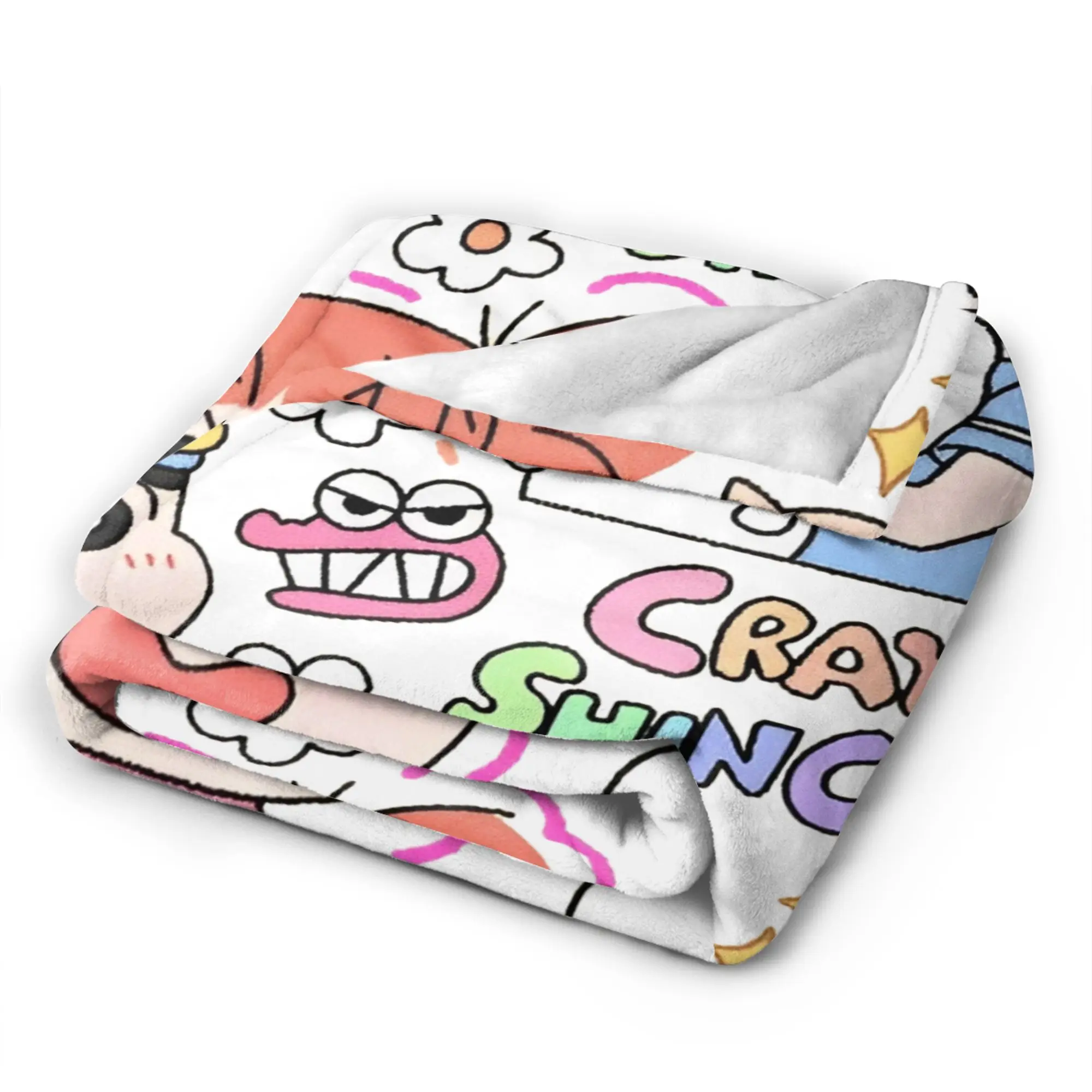 Kawaii تلوين شين تشان البطانيات الصوف الربيع/الخريف أنيمي شيرو نيني متعددة الوظائف رمي البطانيات للمنزل الأريكة البساط قطعة