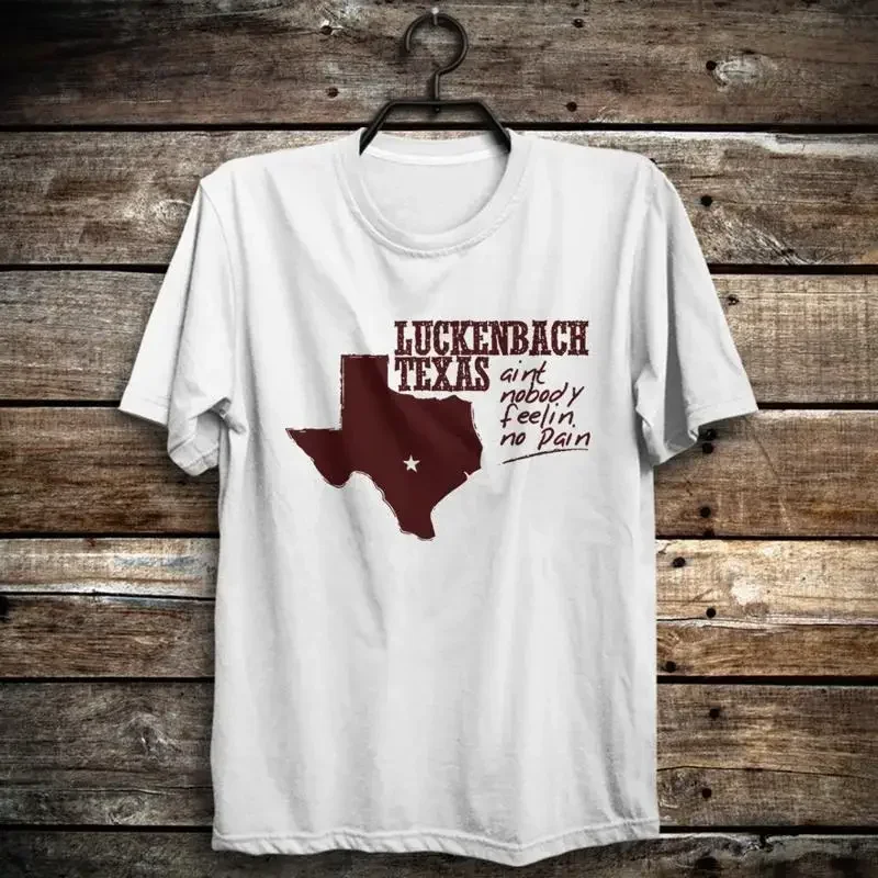 Waylon Jennings T-Shirt Luckenbach Texas Aint Nobody Feelin No Pain Ol'