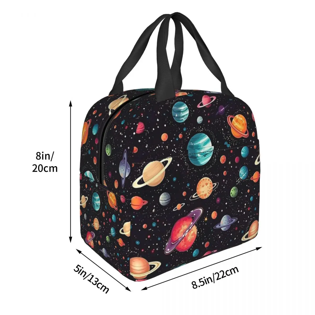 Solar System Space Planets Universe Lunch Bags Insulated Bento Box Lunch Tote Picnic Bags Thermal Bag for Woman Kids Travel