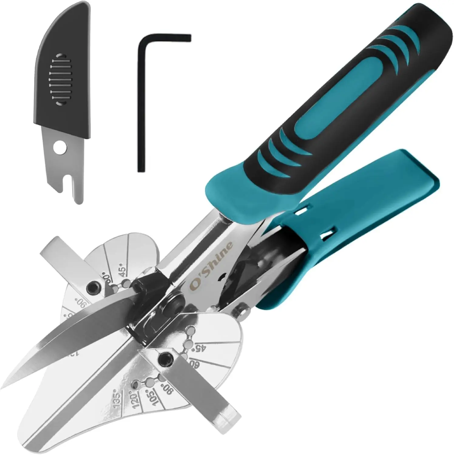 

Multi-Angle Miter Shears for PVC Wood Molding, 80% Force Reduction, 45-135 Degree Trim Cutter with Extra Blade