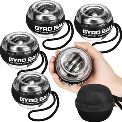 Wrist Trainer Ball Auto Start Hand Gyro Ball Wrist Strengthener Self Starting Exerciser with Bag and Strap for Strengthe