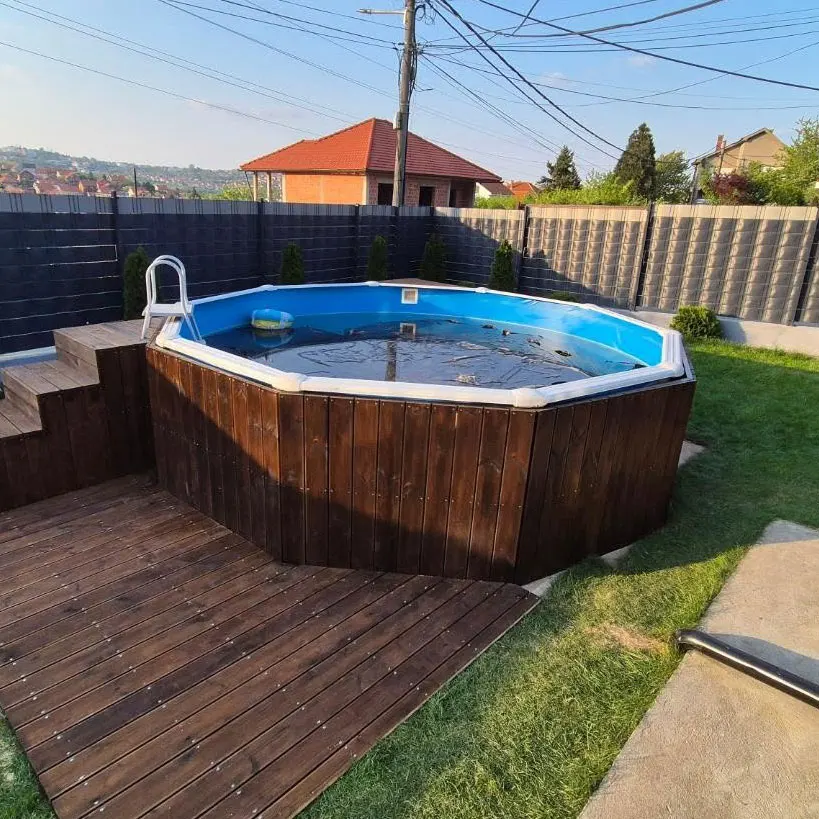 WPC Swimming Pool Good Thermal Insulation Modular Pool Slow Down Water Temperature Loss For Night Time Outdoor Backyard Water