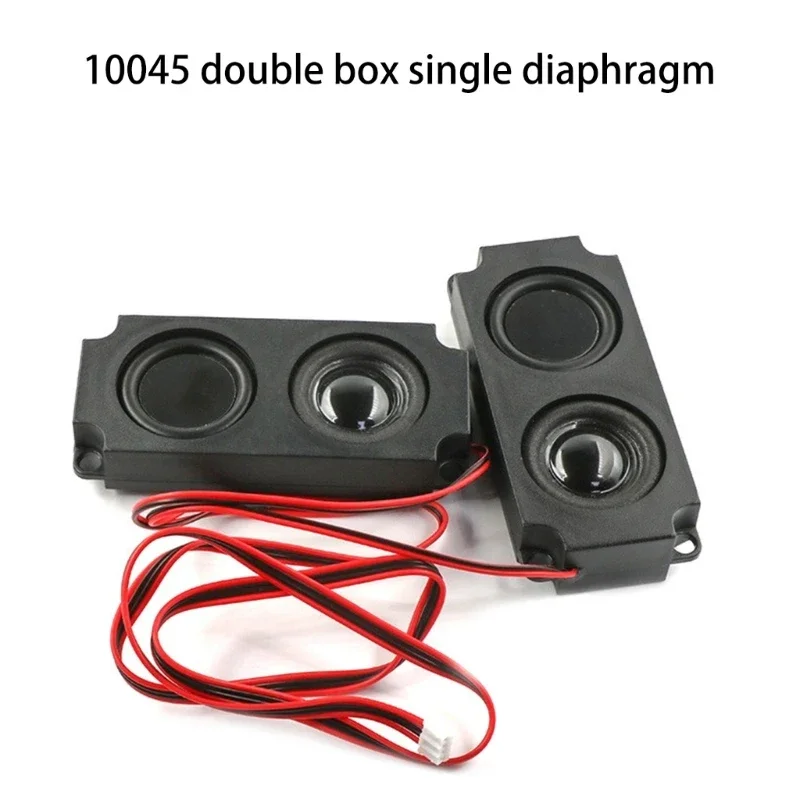 2Pcs Speaker Stereo Woofer Portable Speakers 10045 LED Speaker 8Ohm 5W Square Speaker 580MM Cable Length