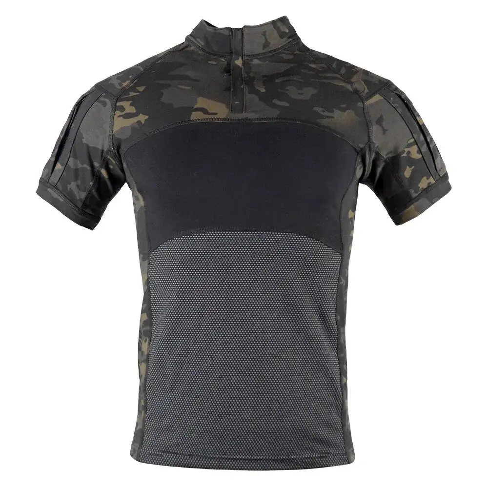Men's Tactical Training T-shirts Summer CS Field Combat Short Sleeve Outdoor Sports Training Camouflage Frog Tactical Tops Tee view 3
