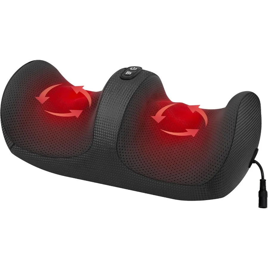 

Массажер для ног шиацу с подогревом для домашнего и офисного использования: роликовый массажер для глубокого массажа при невропатии подошвенного фасциита и стопы P