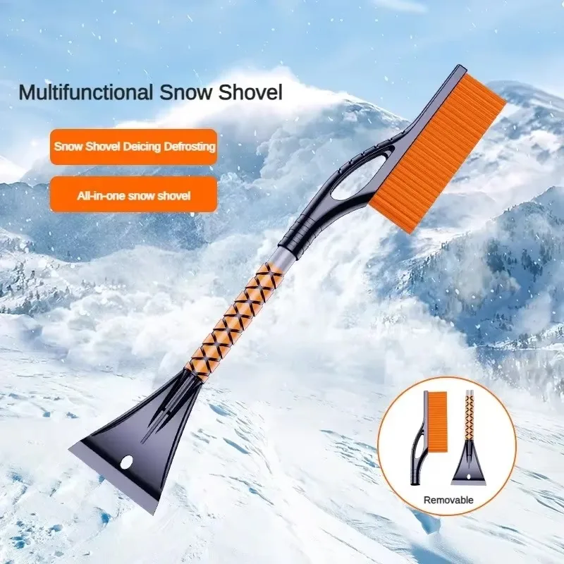 Ice Scraper Winter Ice Removing Brush Shovel Tools Foldable Snow Scraper Windshield Car Wash Accessory Winter Scraping Tool