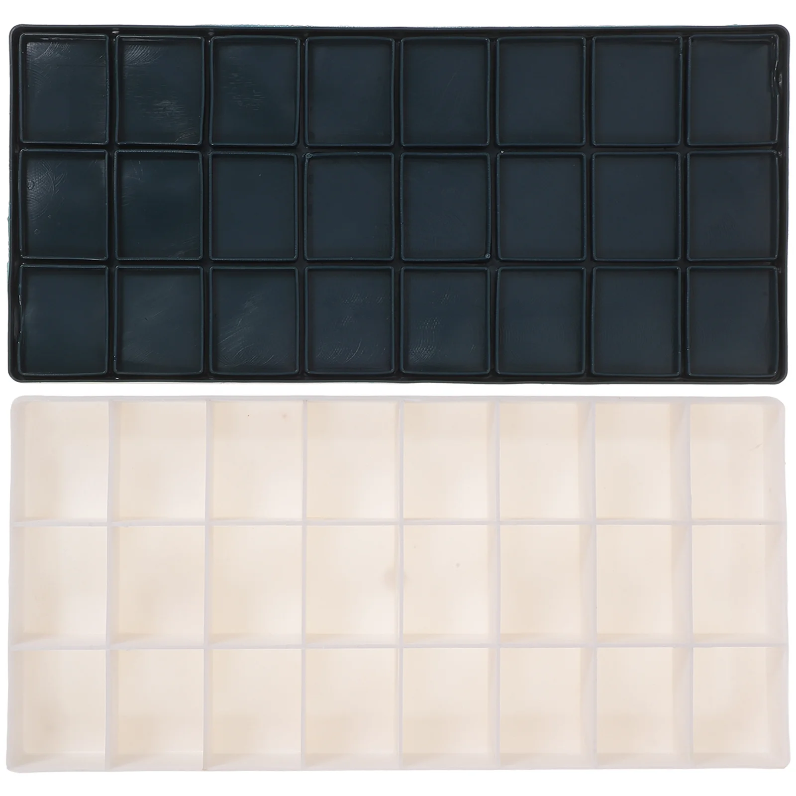 

24 Wells Plastic Paint Box Airtight Palette for Watercolors Gouache Acrylic Oil Paint Moisture Seal Paintbox Color Box