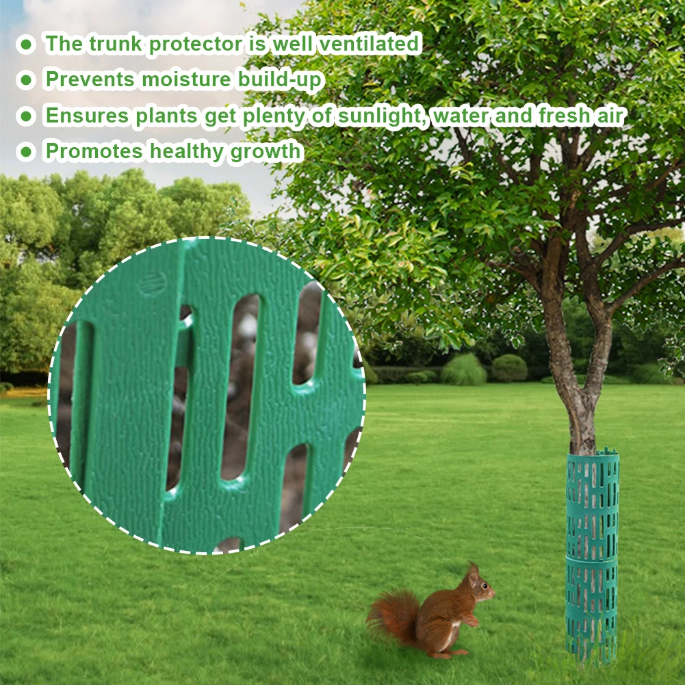 6Pcs Tree Trunk Protector Plant Protection Fence with Twist Ties Plant Guard Protectors Adjustable for Protecting Trees