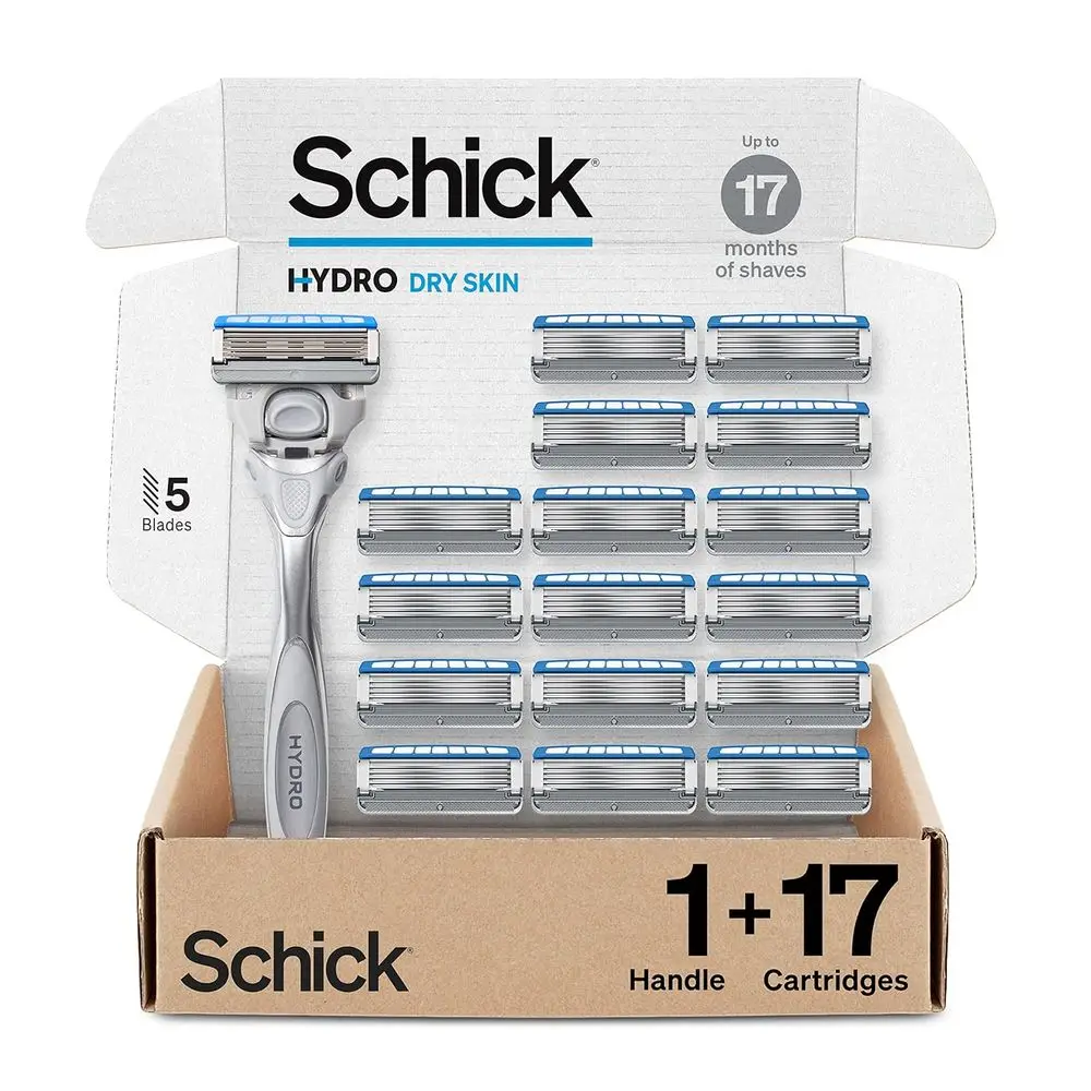 

5-Blade Shaving System for Men, 1 Handle with 17 Replacement Blades