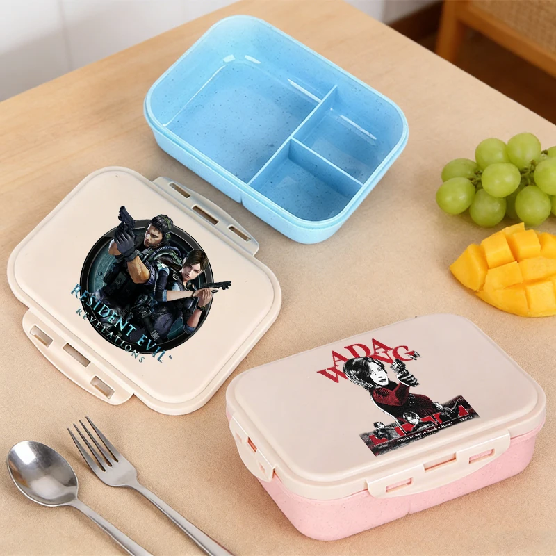 

Residents Evils Lunch Box for Kids Leon Kennedy Ada Wong Student School Anime Bento Children Picnic Food Storage Containers Gift
