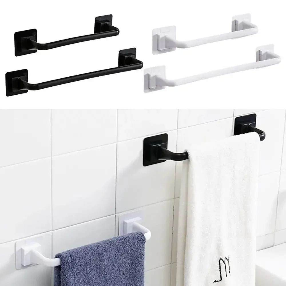 Toallero autoadhesivo montado en la pared para cocina y baño, toallero de baño, utensilio doméstico útil portátil