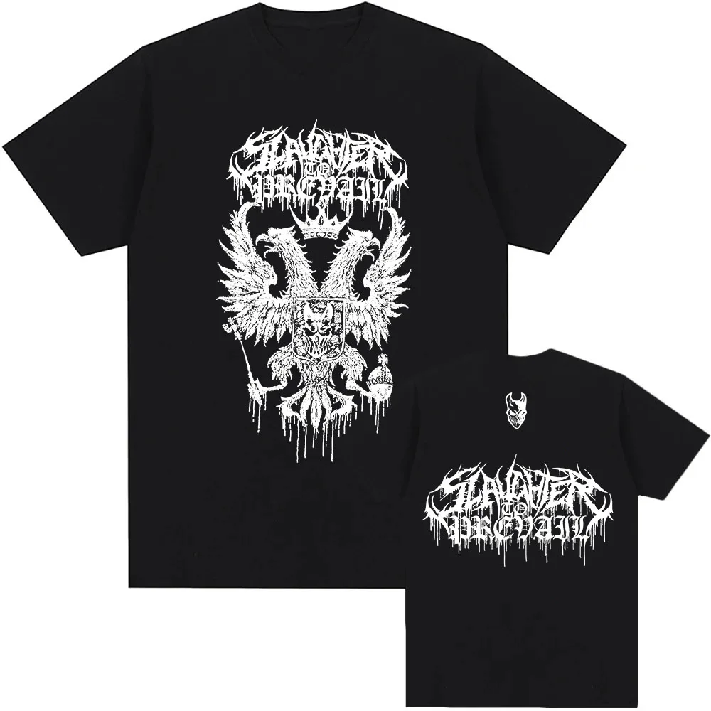 Death Eagle Logo Tees SLAUGHTER TO PREVAIL Rock Band T-shirt Heavy Mental HipHop Unisex Streetwear Short Sleeve Cotton T Shirts