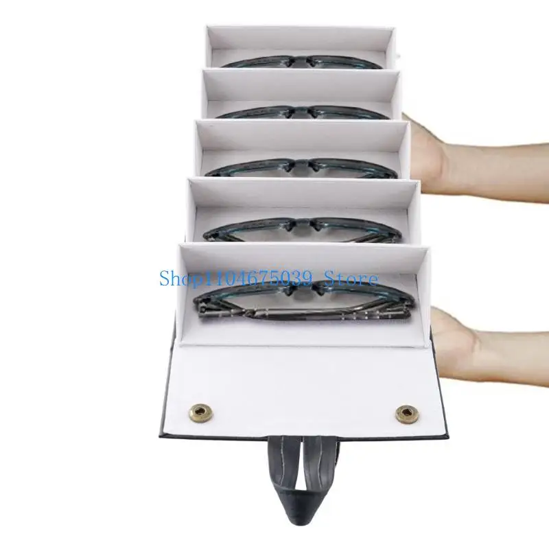 

5asd Eyeglass Sunglasses Organiser Collector Glasses Storage Box Holder Folding for C