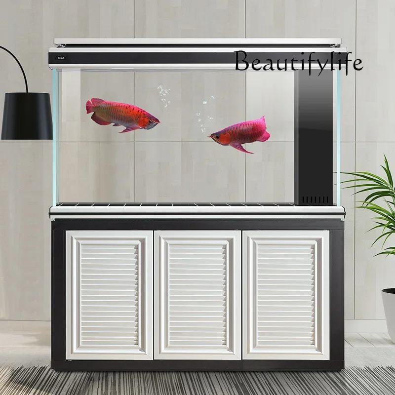 Large fish tank living room, office automatic water replenishment bottom filter smart aquarium, advanced sense