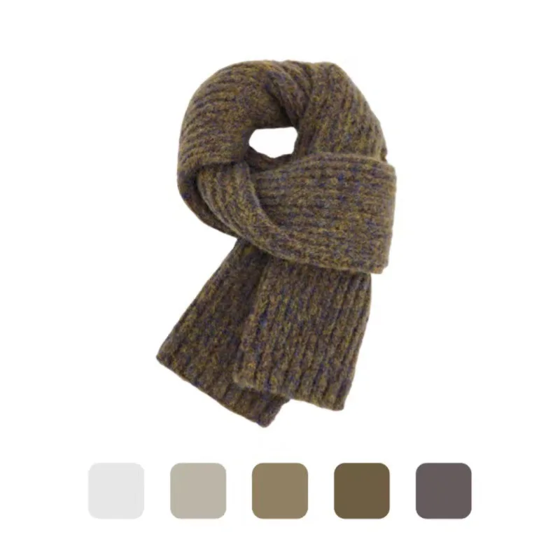 Winter Women Warm Scarf Knit Spring Unisex Thick Warm Winter Scarves Long Size Male Winter Casual Warmer Women Scarves C07