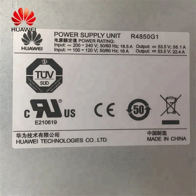 100% Brand New 48V 50A R4850G1 Voeding Gelijkrichter Module Voor R4850G1