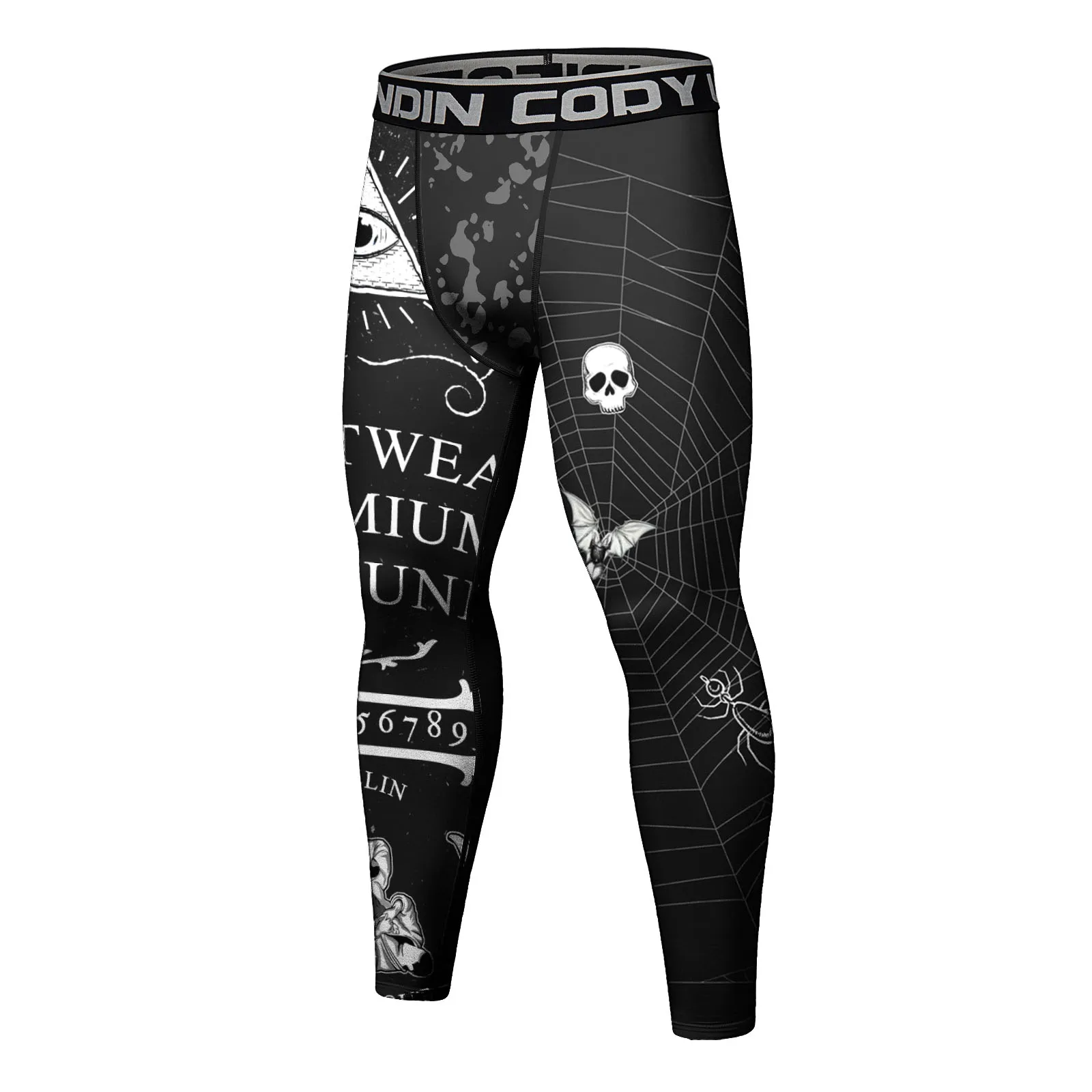 Cody Lundin Moisture Wicking Winter Men Gym Sport Leggings Sublimation Compression Anti UV Pants Leggings Bjj Jiu Jitsu Spats