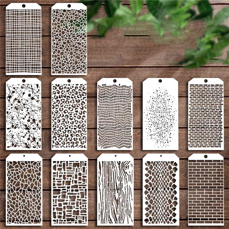 

120 шт. трафареты для поделок, трафареты для нанесения кирпичных точек, трафареты для нанесения слоены, художественные текстурные трафареты для рисования на изготовлении карт