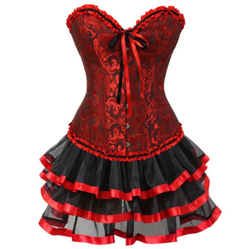 Röcke für Damen, Mesh-Tutu, Feen-Tüll-Minirock, Party-Streifenrock, Plissierter Puffrock, Sexy Erwachsenen-Rock mit passendem Korsett, Vintage-Jupe-Falda – Detail 12
